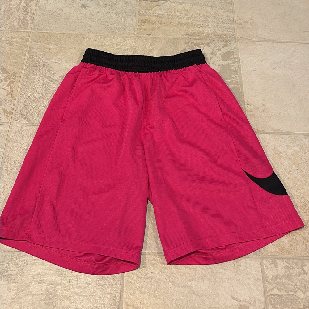 Nike Pink and Black Athletic Shorts